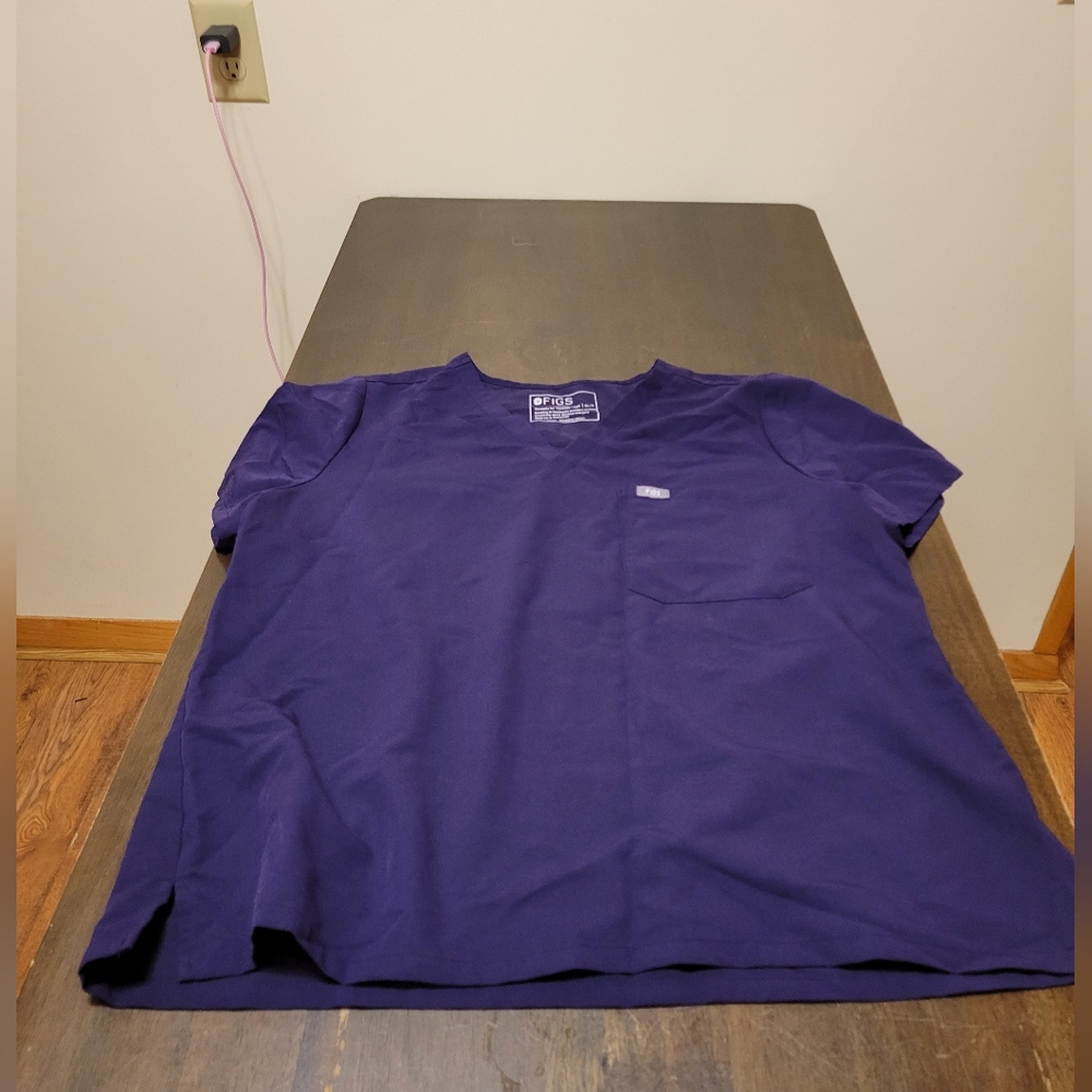 Figs Purple Jam Catarina Scrub Top XLP